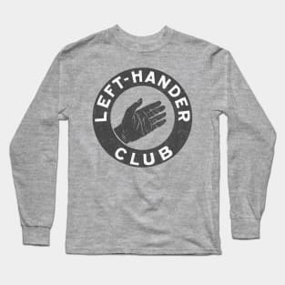 Left Handers Club  /  Retro Faded Design Long Sleeve T-Shirt